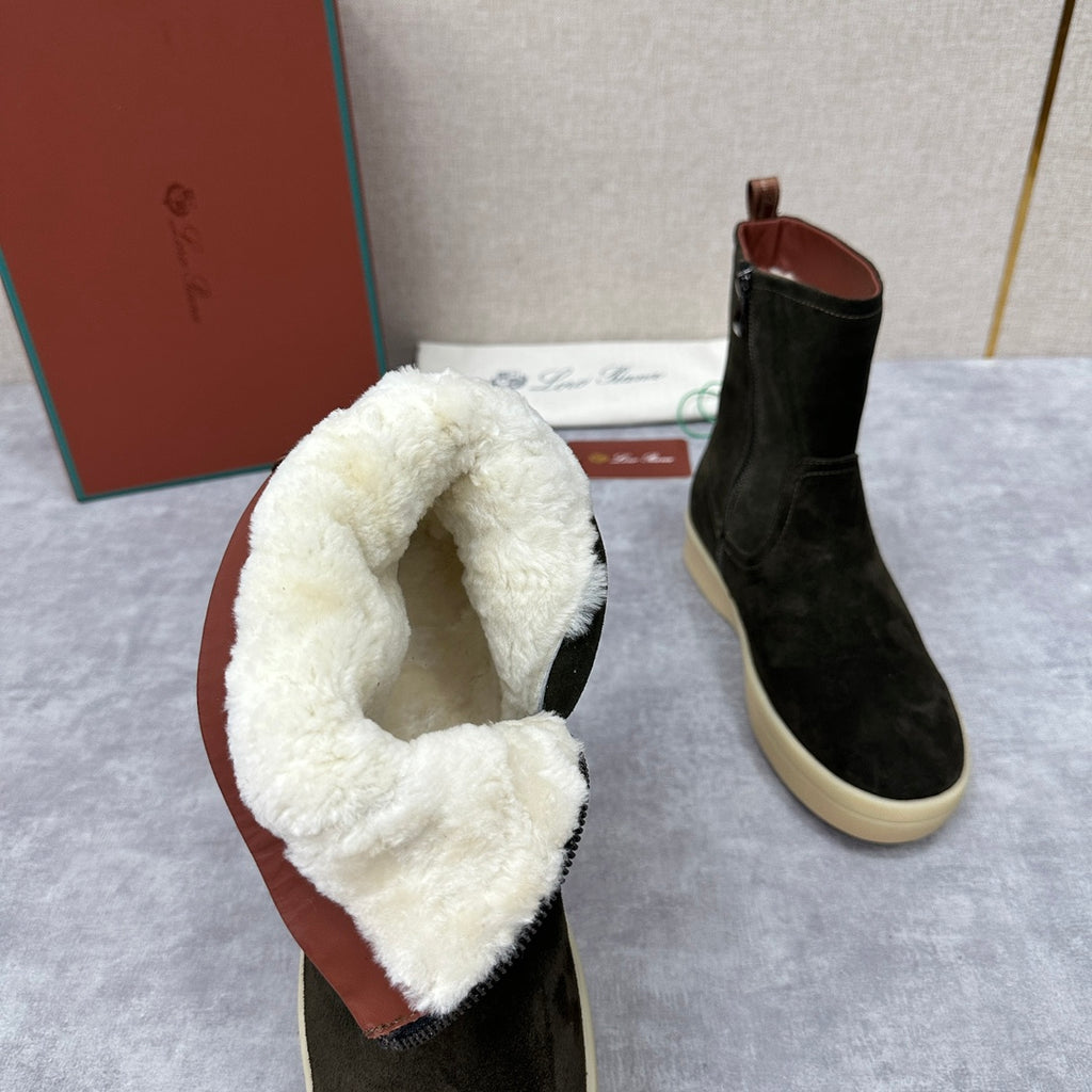 З нубуку утеплені черевики Loro Piana