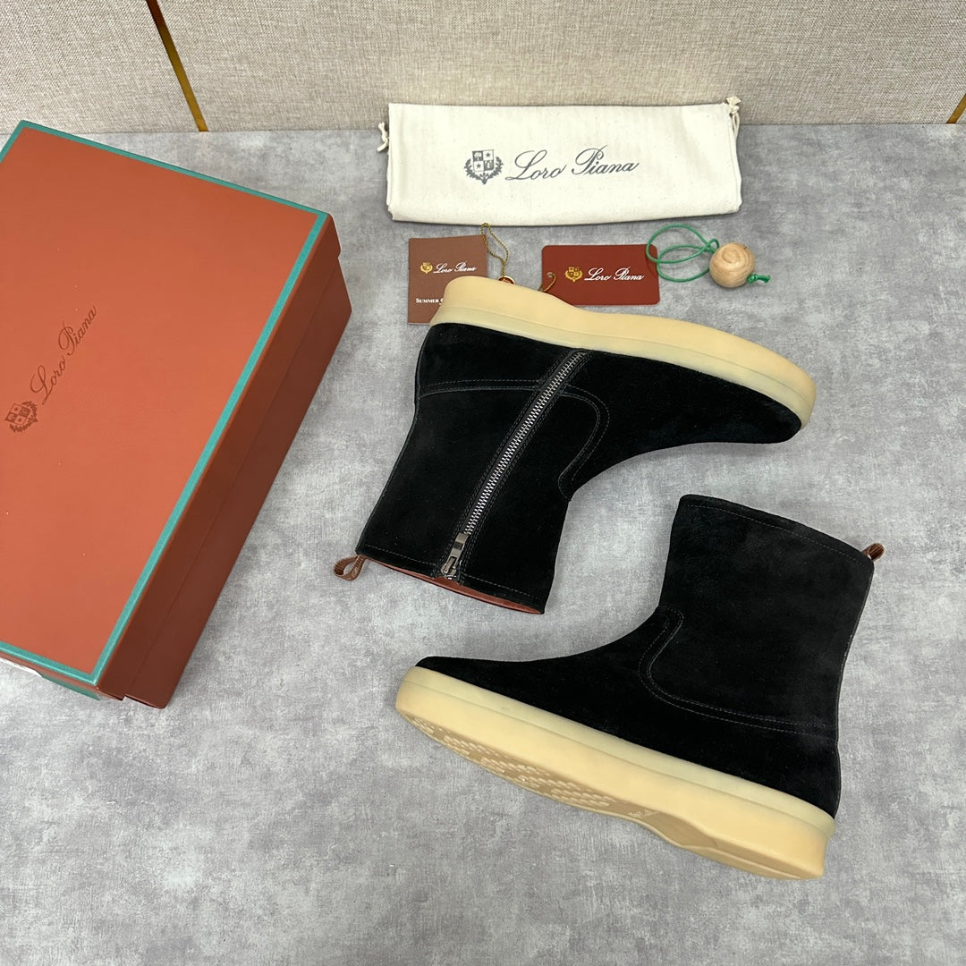 З нубуку утеплені черевики Loro Piana