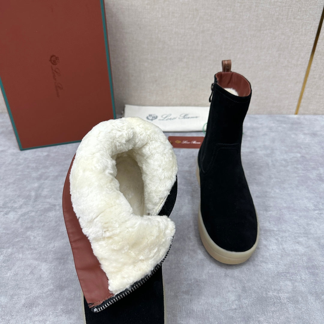 З нубуку утеплені черевики Loro Piana