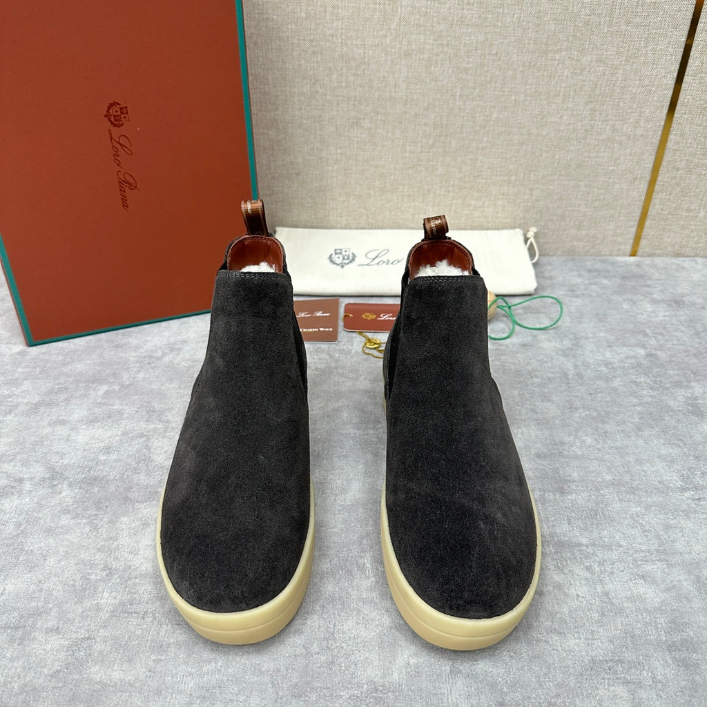 З нубуку утеплені черевики челсі Loro Piana