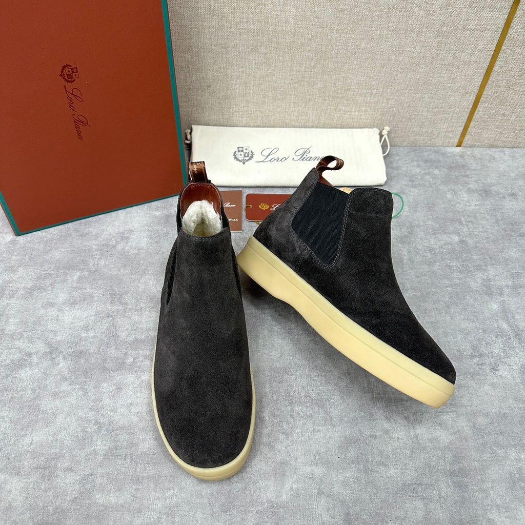 З нубуку утеплені черевики челсі Loro Piana