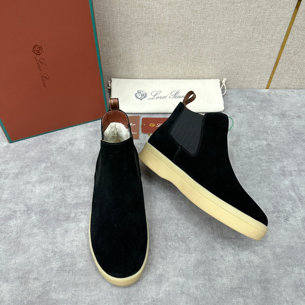 З нубуку утеплені черевики челсі Loro Piana