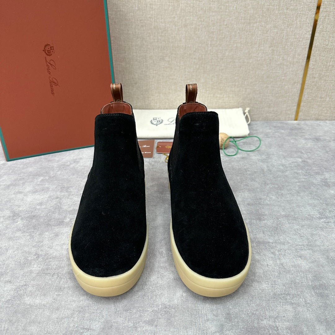 З нубуку утеплені черевики челсі Loro Piana