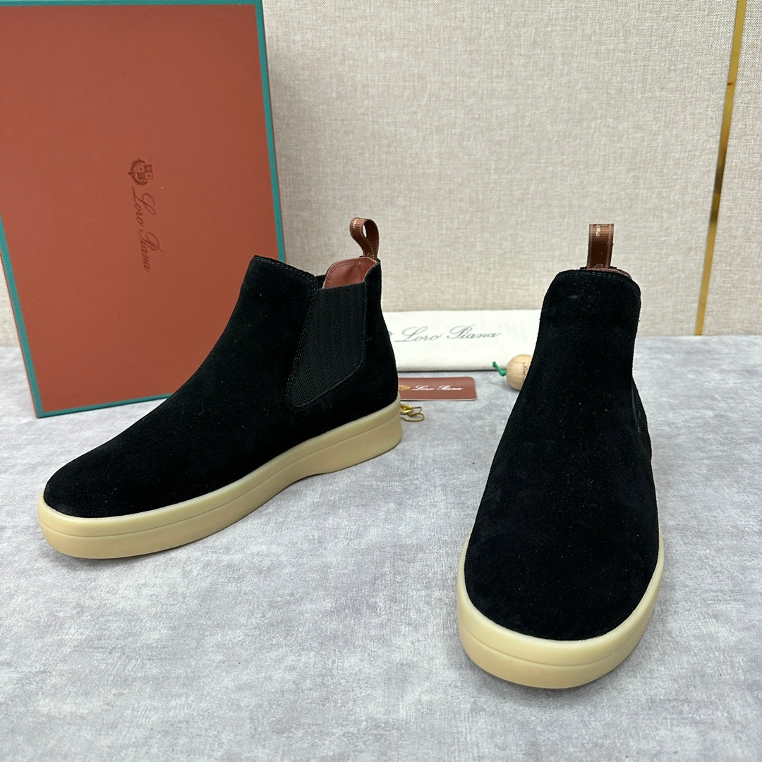 З нубуку утеплені черевики челсі Loro Piana