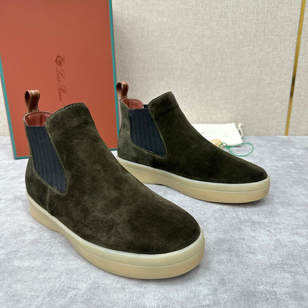 З нубуку утеплені черевики челсі Loro Piana
