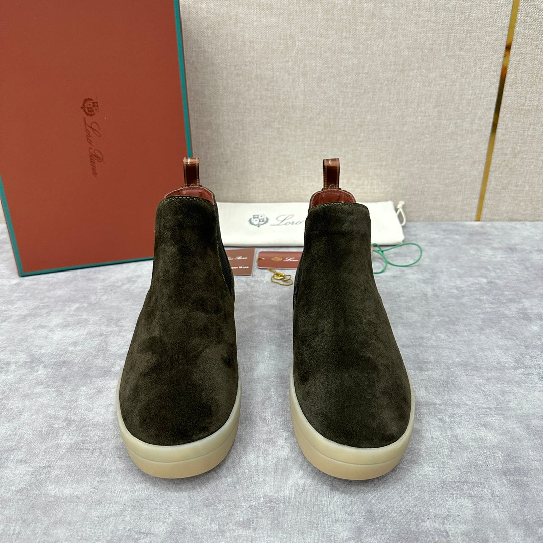 З нубуку утеплені черевики челсі Loro Piana