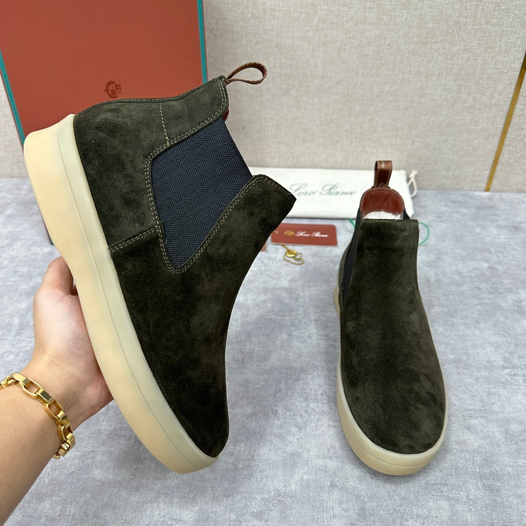 З нубуку утеплені черевики челсі Loro Piana