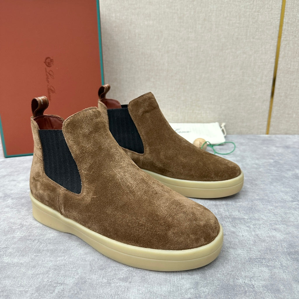 З нубуку утеплені черевики челсі Loro Piana