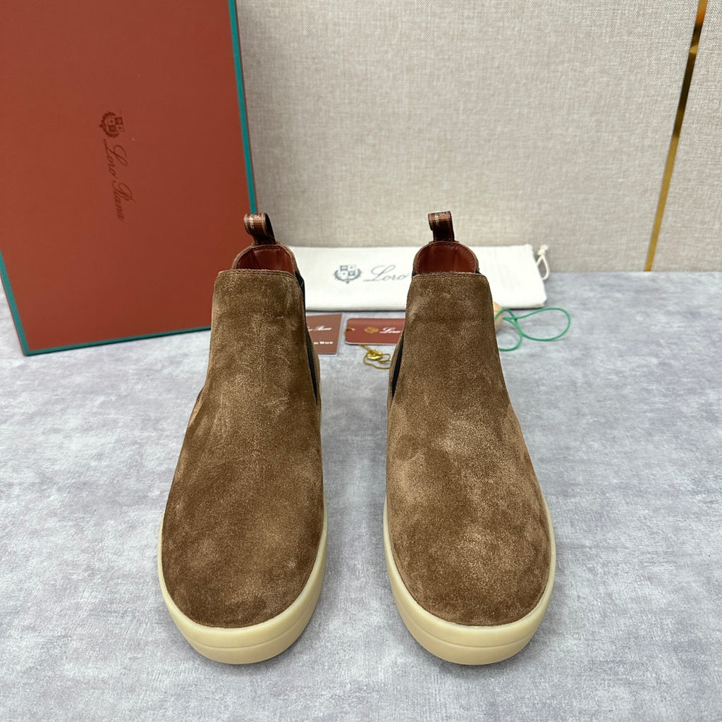 З нубуку утеплені черевики челсі Loro Piana
