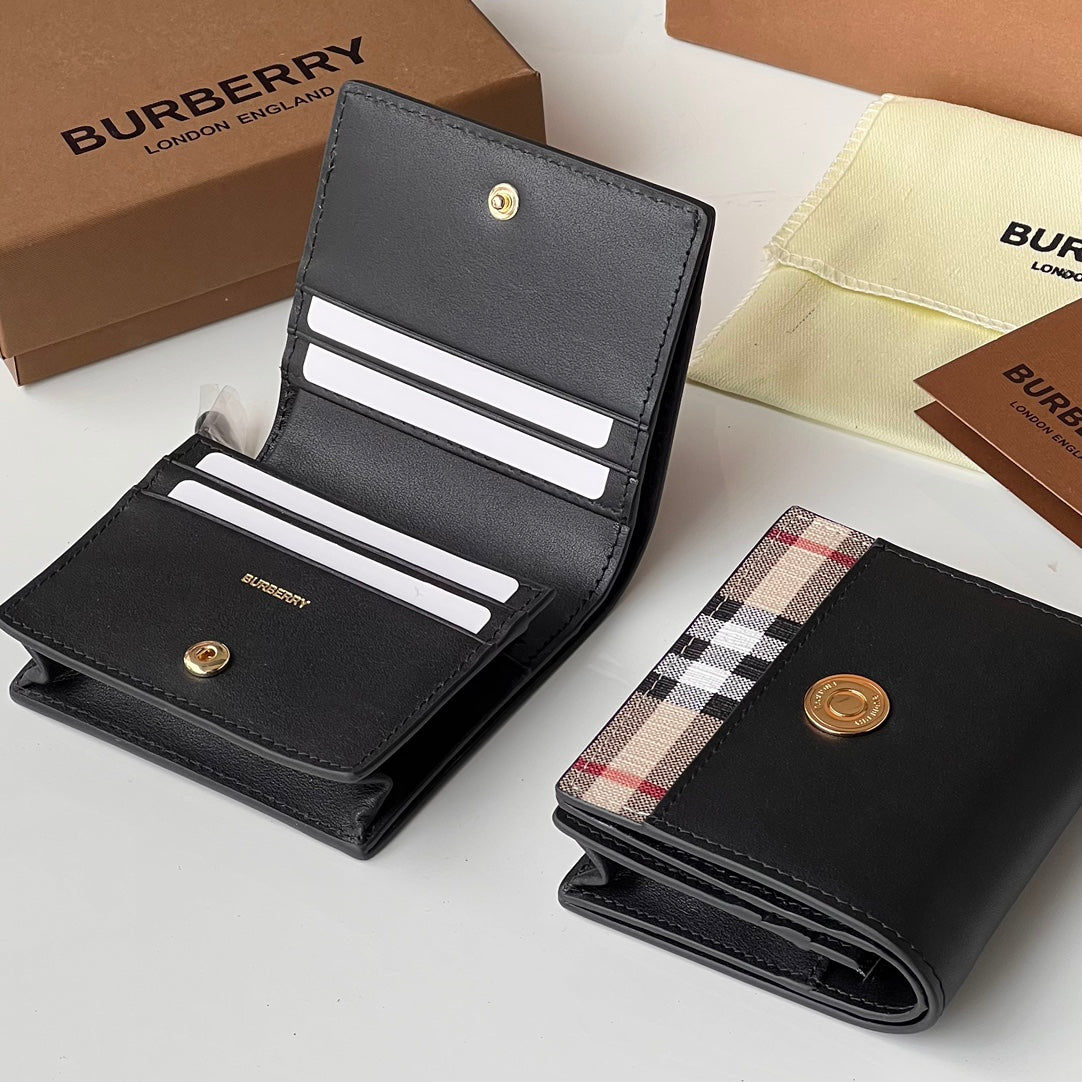 Гаманець Burberry Vintage з текстилю й натуральної шкіри — фото 1