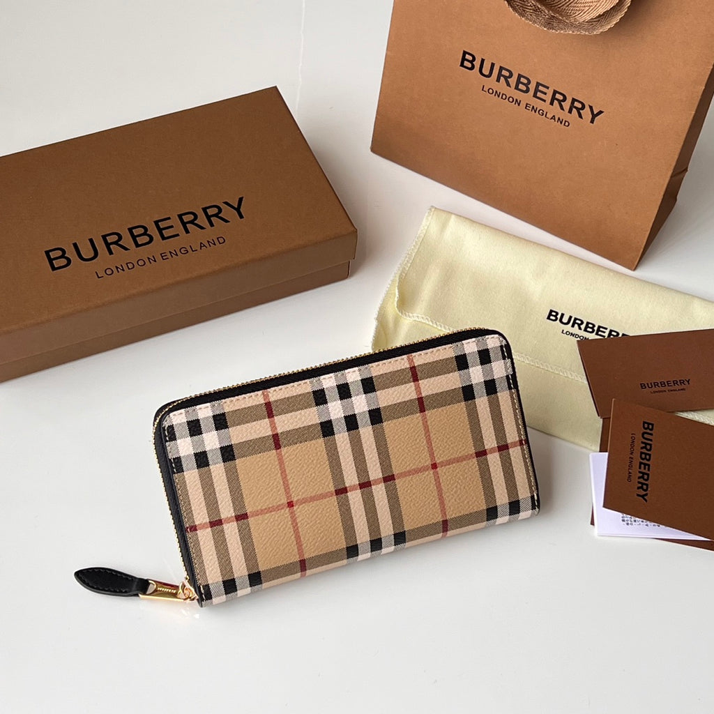 Гаманець Burberry з текстилю й натуральної шкіри — фото 1