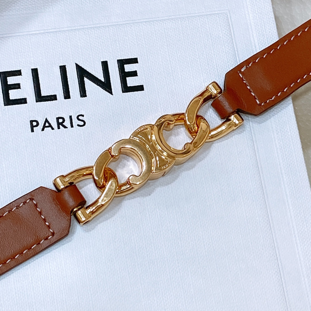 Ремінь Celine з натуральної телячої шкіри