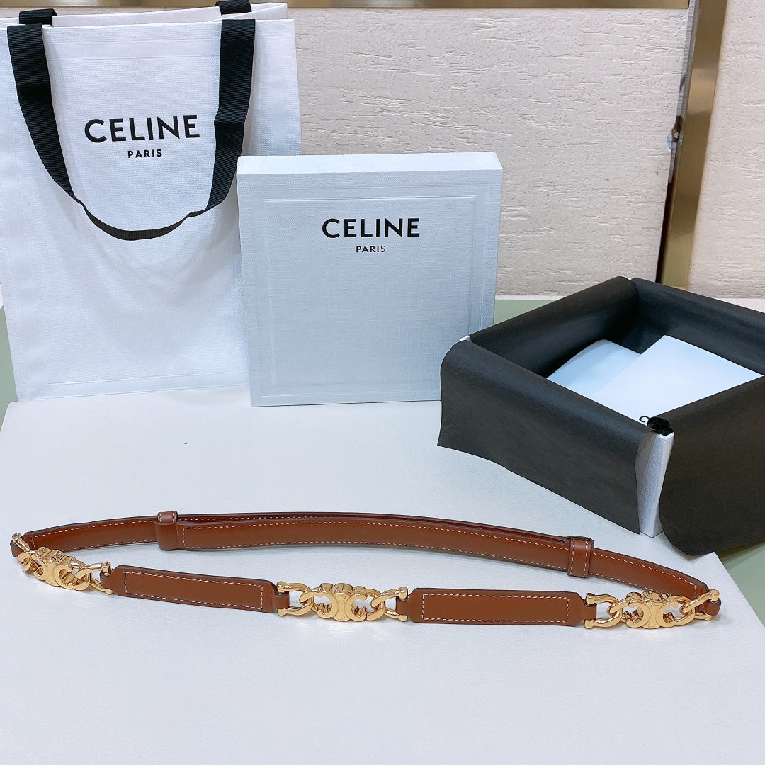 Ремінь Celine з натуральної телячої шкіри