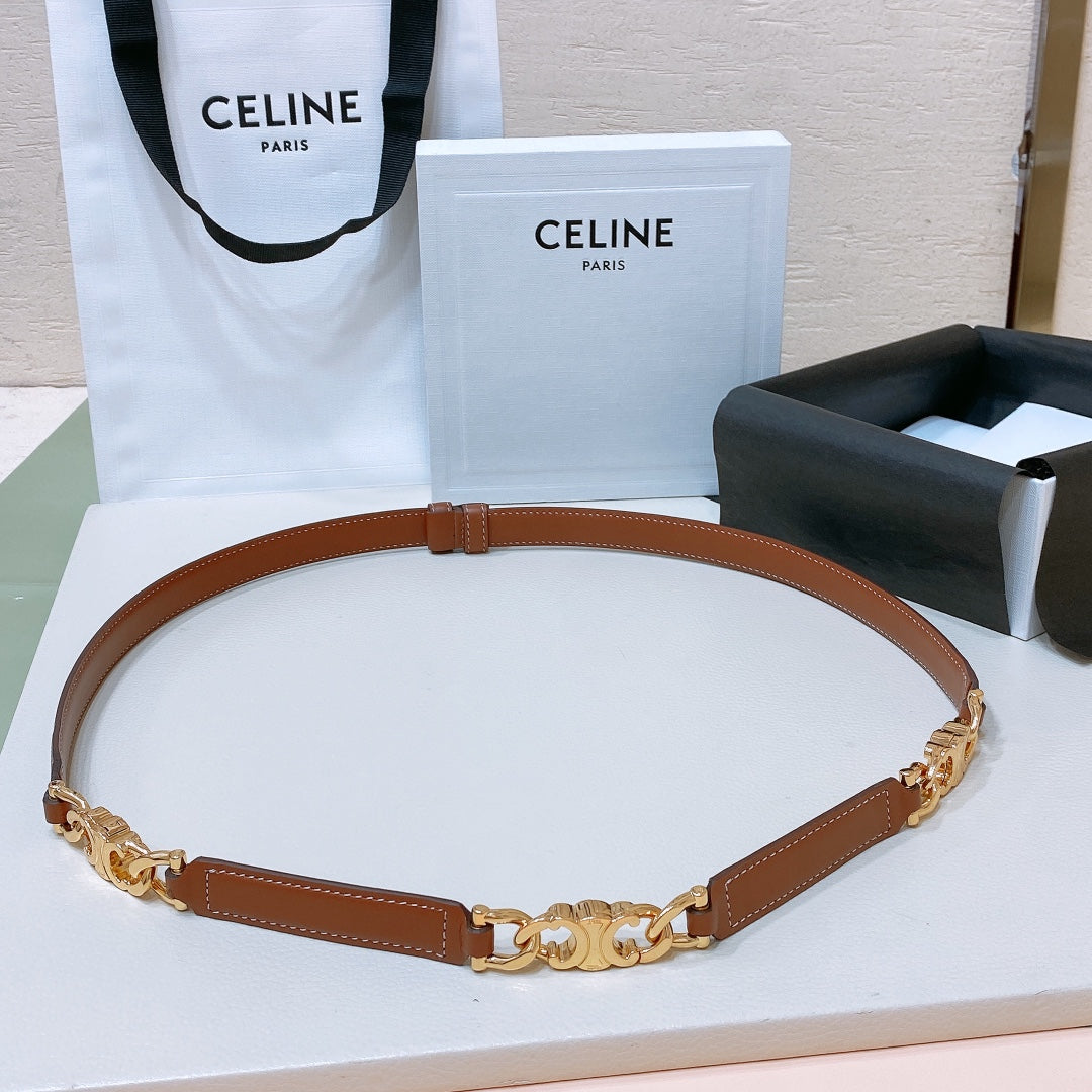 Ремінь Celine з натуральної телячої шкіри