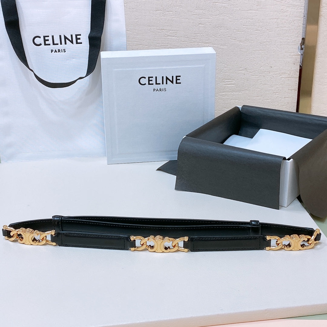 Ремінь Celine з натуральної телячої шкіри