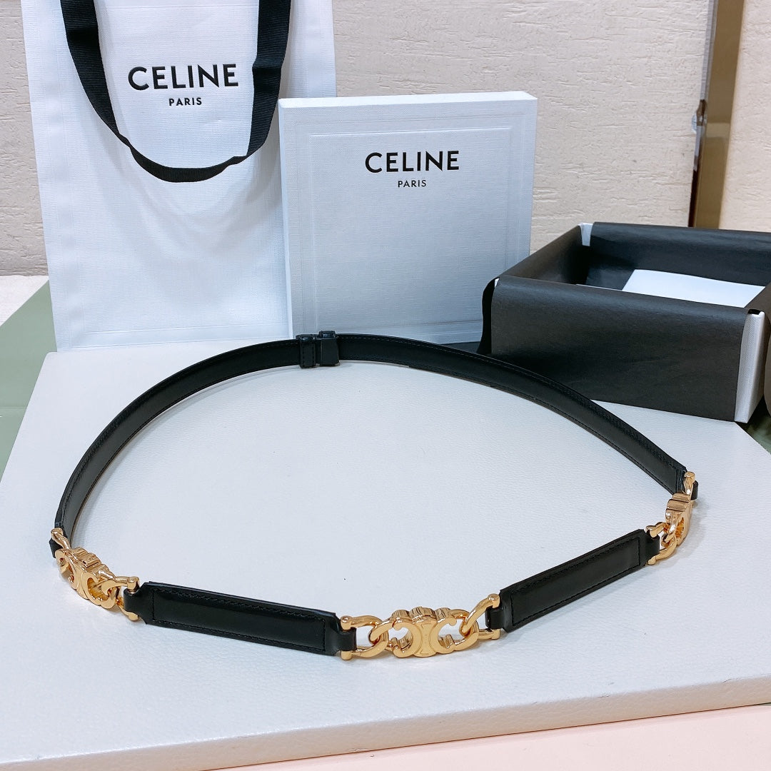 Ремінь Celine з натуральної телячої шкіри