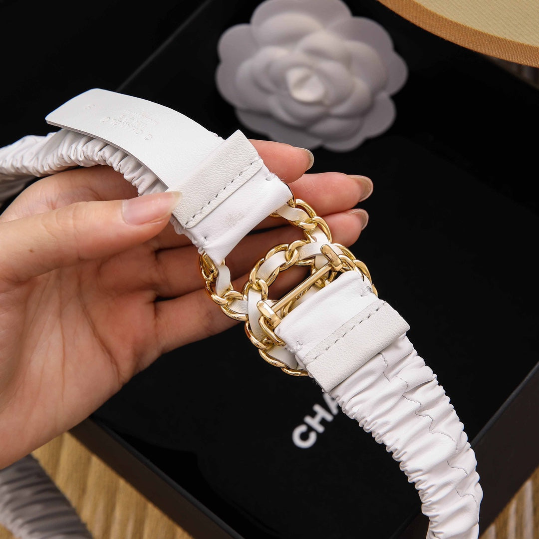 Ремінь Chanel з натуральної телячої шкіри
