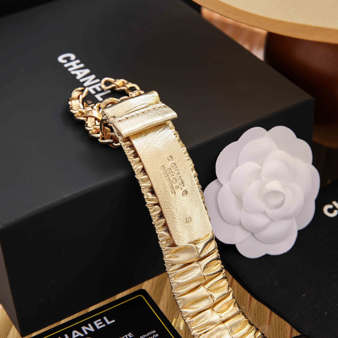 Ремінь Chanel з натуральної телячої шкіри