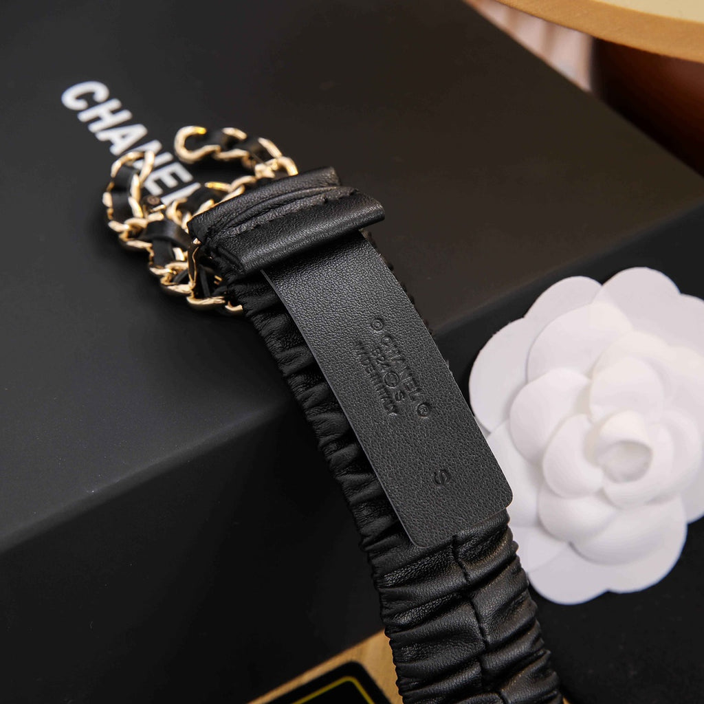 Ремінь Chanel з натуральної телячої шкіри