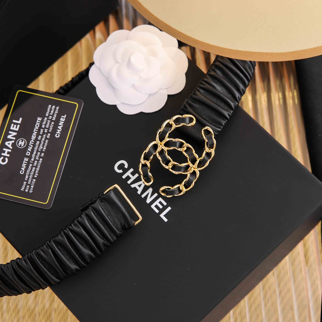 Ремінь Chanel з натуральної телячої шкіри