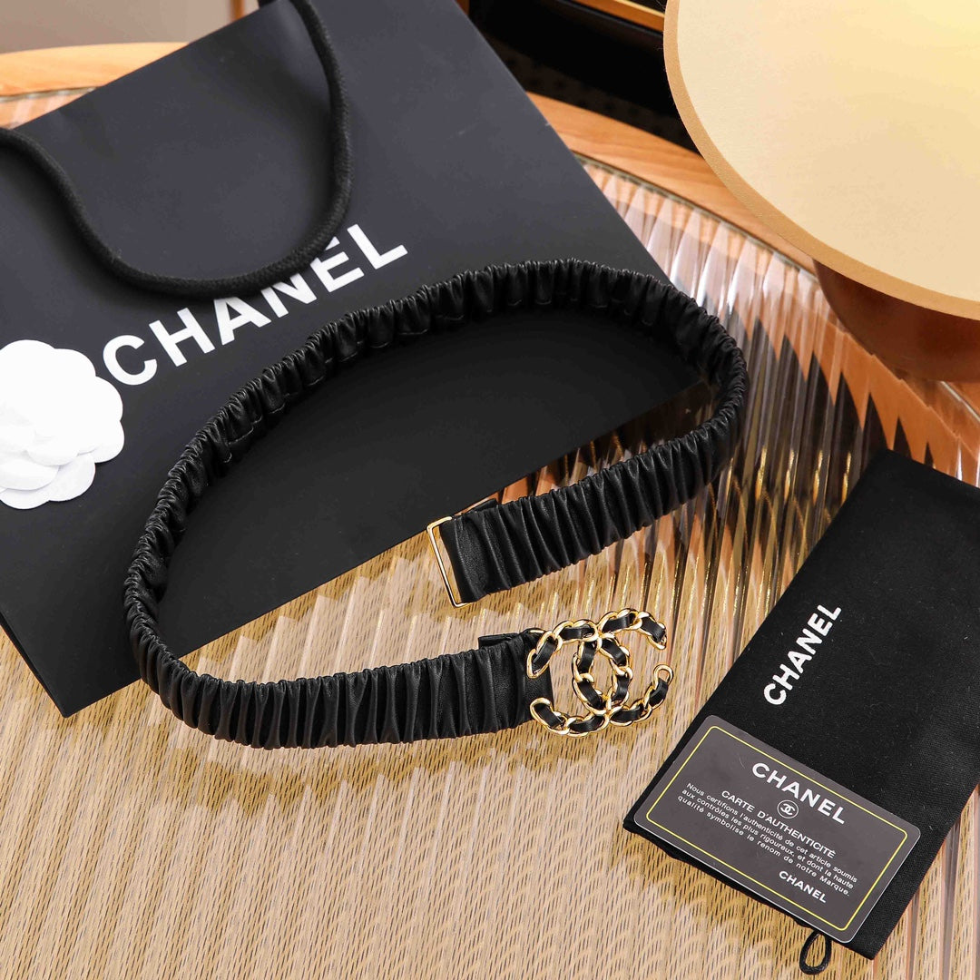 Ремінь Chanel з натуральної телячої шкіри