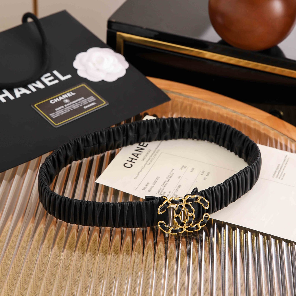 Ремінь Chanel з натуральної телячої шкіри