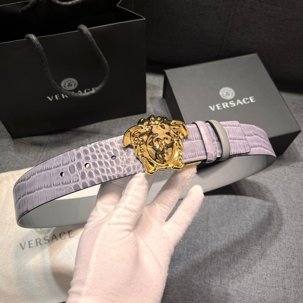 Ремінь Versace з шкіри — фото 3