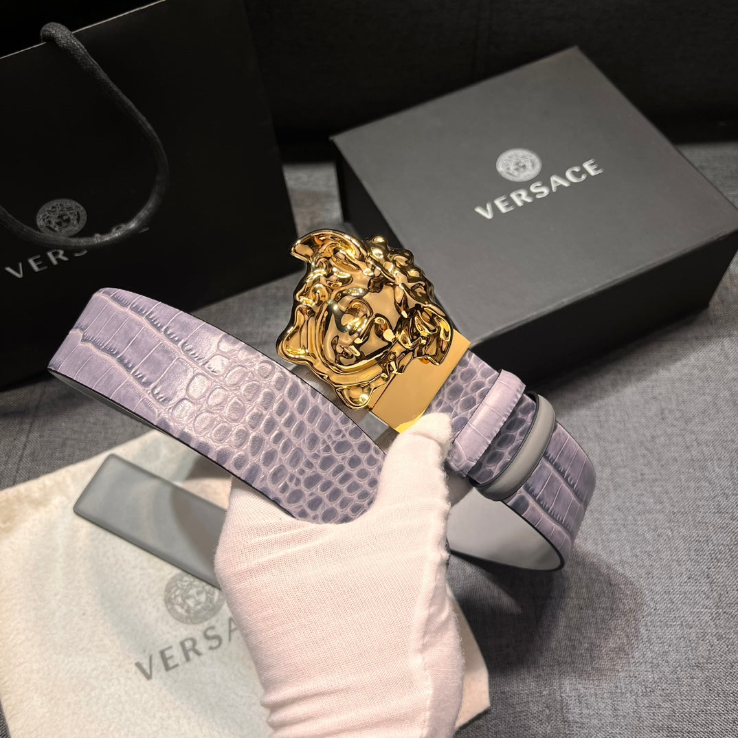 Ремінь Versace з шкіри — фото 2