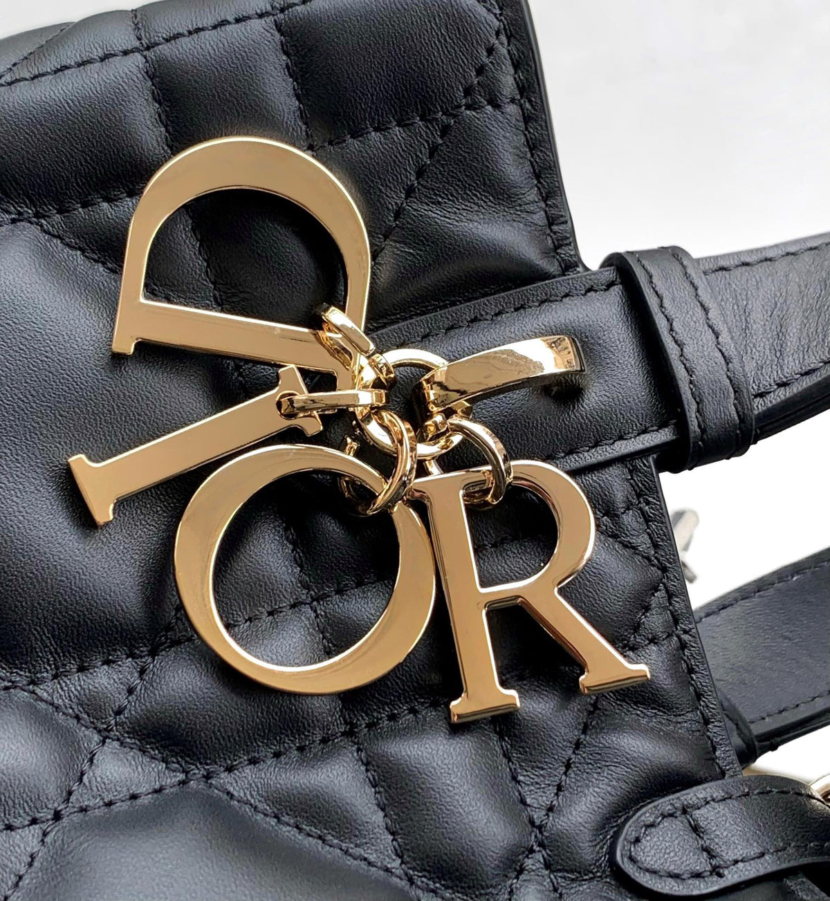 Сумка з ручками Dior Toujours з натуральної шкіри, чорна — фото 5