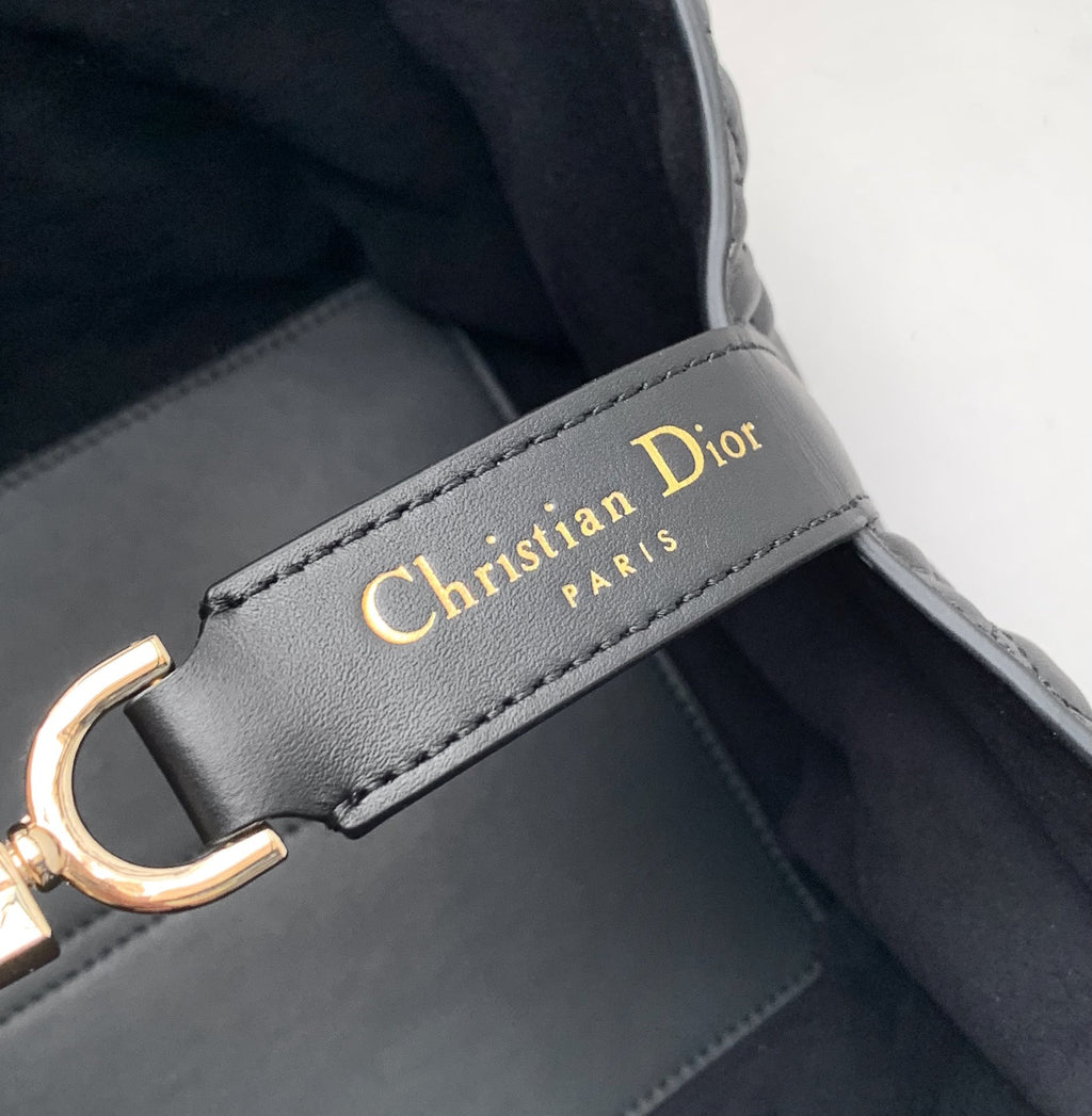Сумка з ручками Dior Toujours з натуральної шкіри, чорна — фото 8