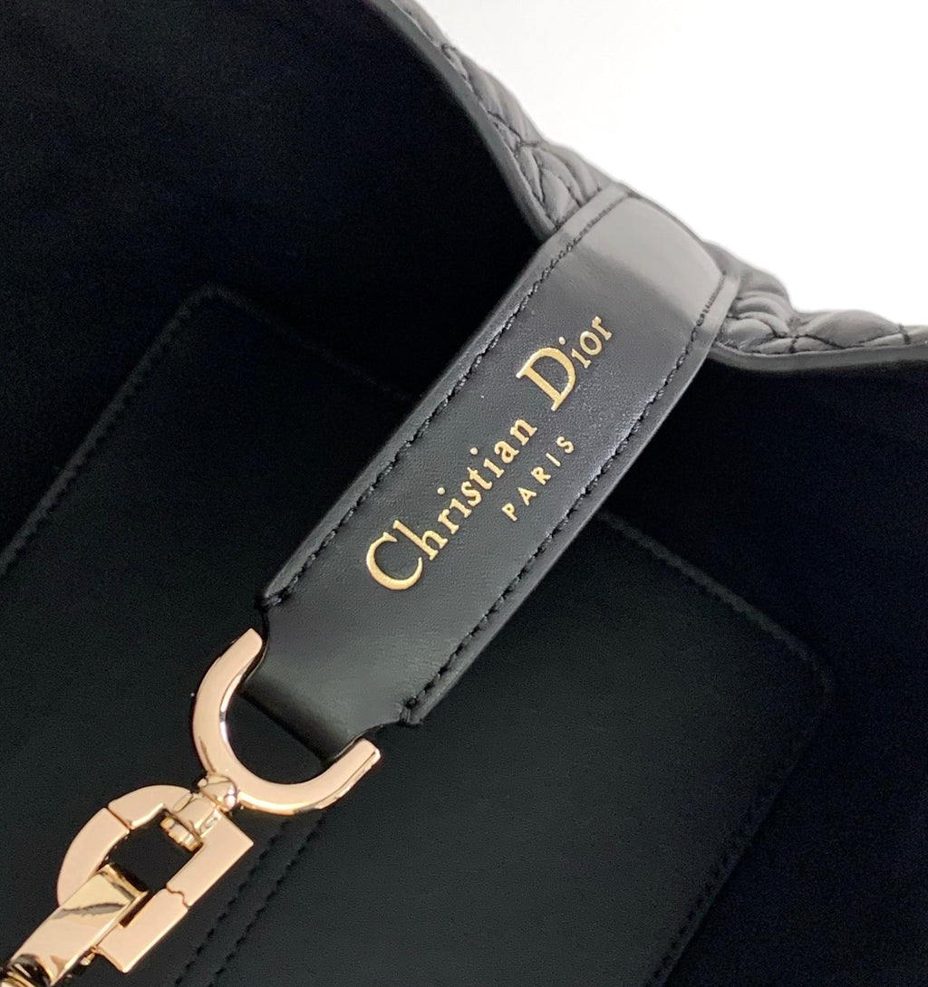 Сумка з ручками Dior Toujours з натуральної шкіри, чорна — фото 6