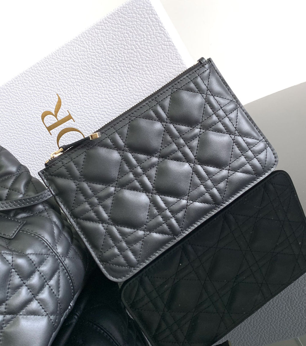 Сумка з ручками Dior Toujours з натуральної шкіри, чорна — фото 7