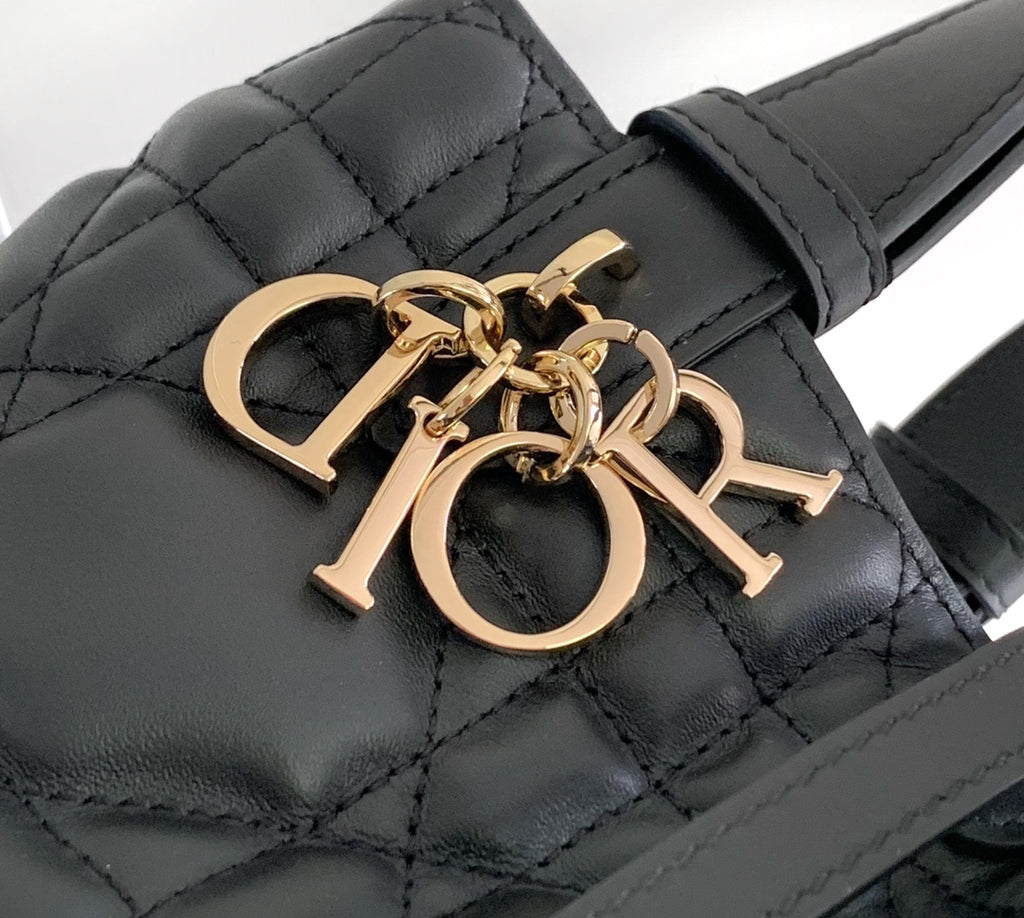 Сумка з ручками Dior Toujours з натуральної шкіри, чорна — фото 5