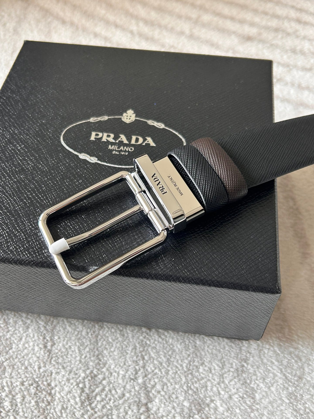Ремінь Prada з шкіри — фото 3