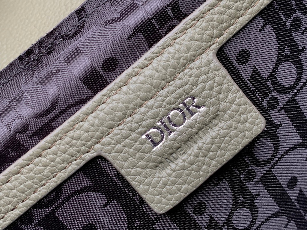Сумка-месенджер Dior Saddle із зернистої натуральної шкіри, хакі — фото 9