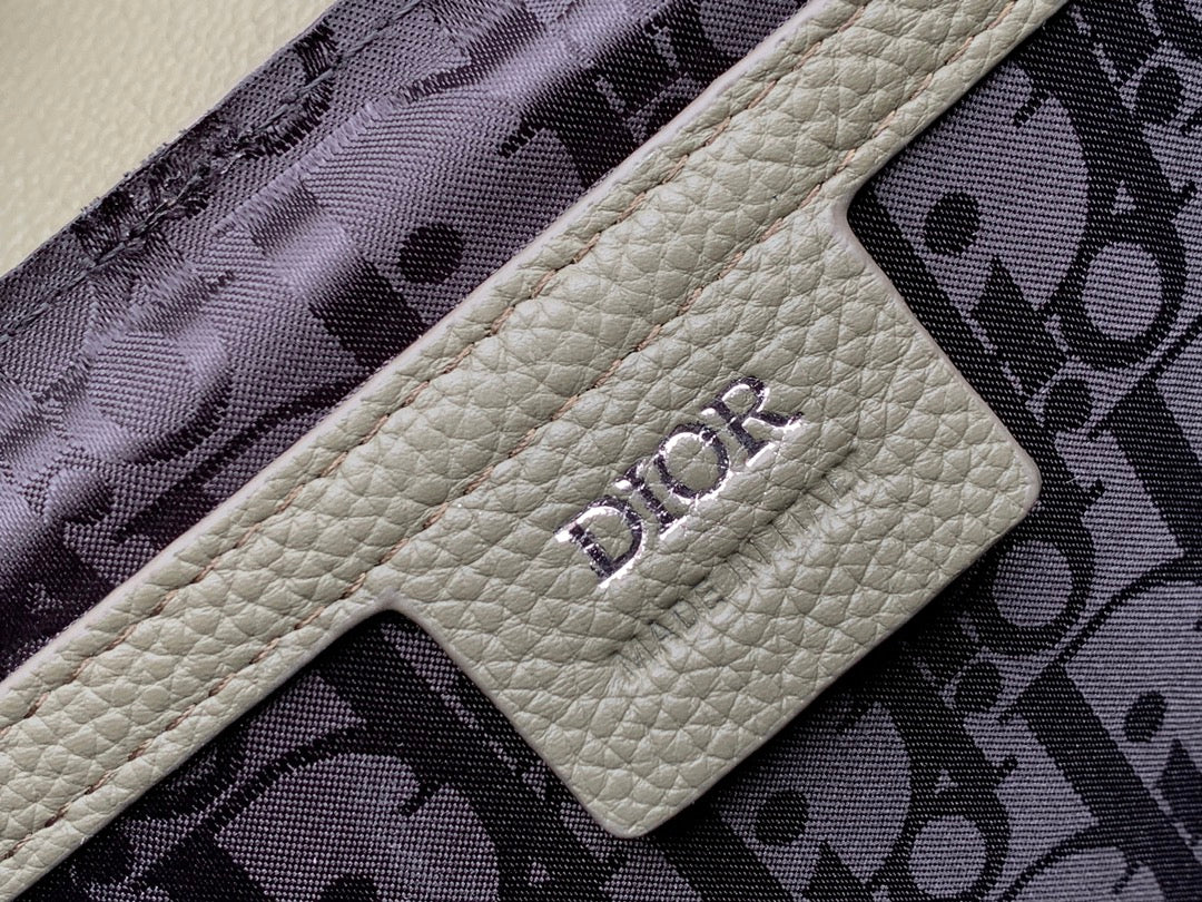 Сумка-месенджер Dior Saddle із зернистої натуральної шкіри, хакі — фото 9