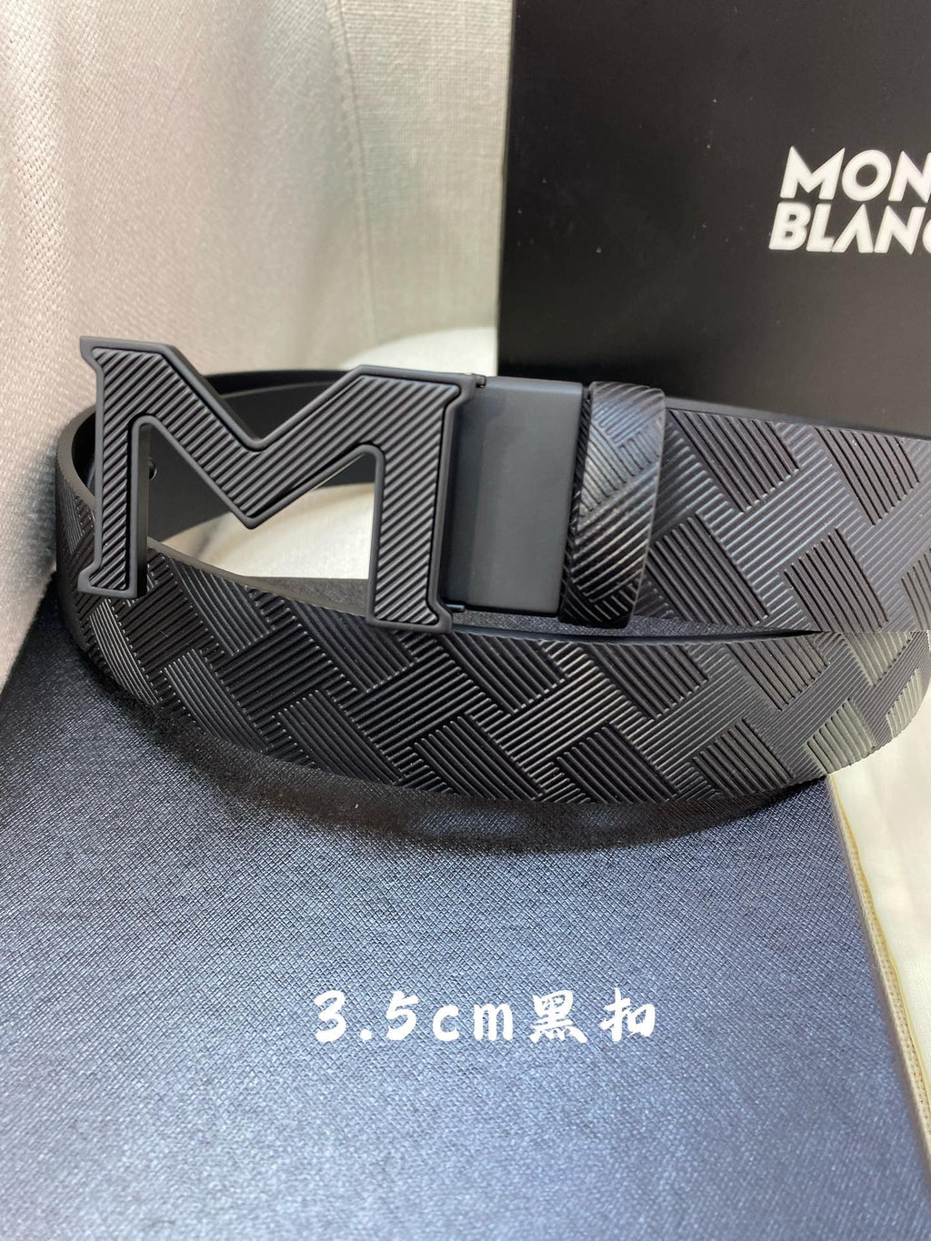 Ремінь Montblanc з шкіри — фото 3