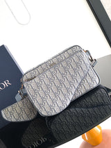 Мікросумка-трансформер Dior Saddle з нейлону