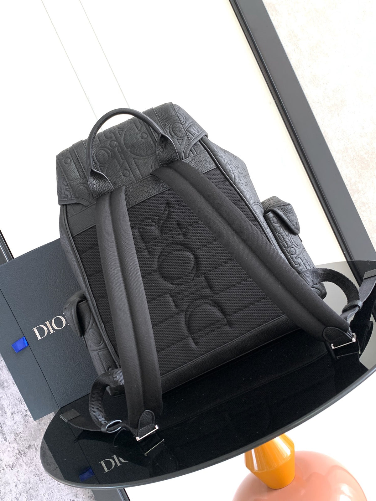 Рюкзак Dior Hit The Road із тисненої натуральної шкіри, чорний — фото 3