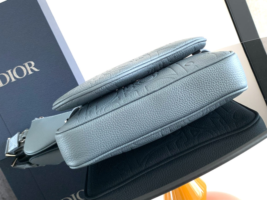 Сумка-трансформер Dior Saddle із тисненої натуральної шкіри — фото 4