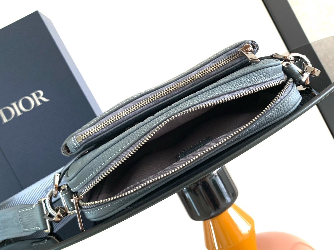 Сумка-трансформер Dior Saddle із тисненої натуральної шкіри — фото 8