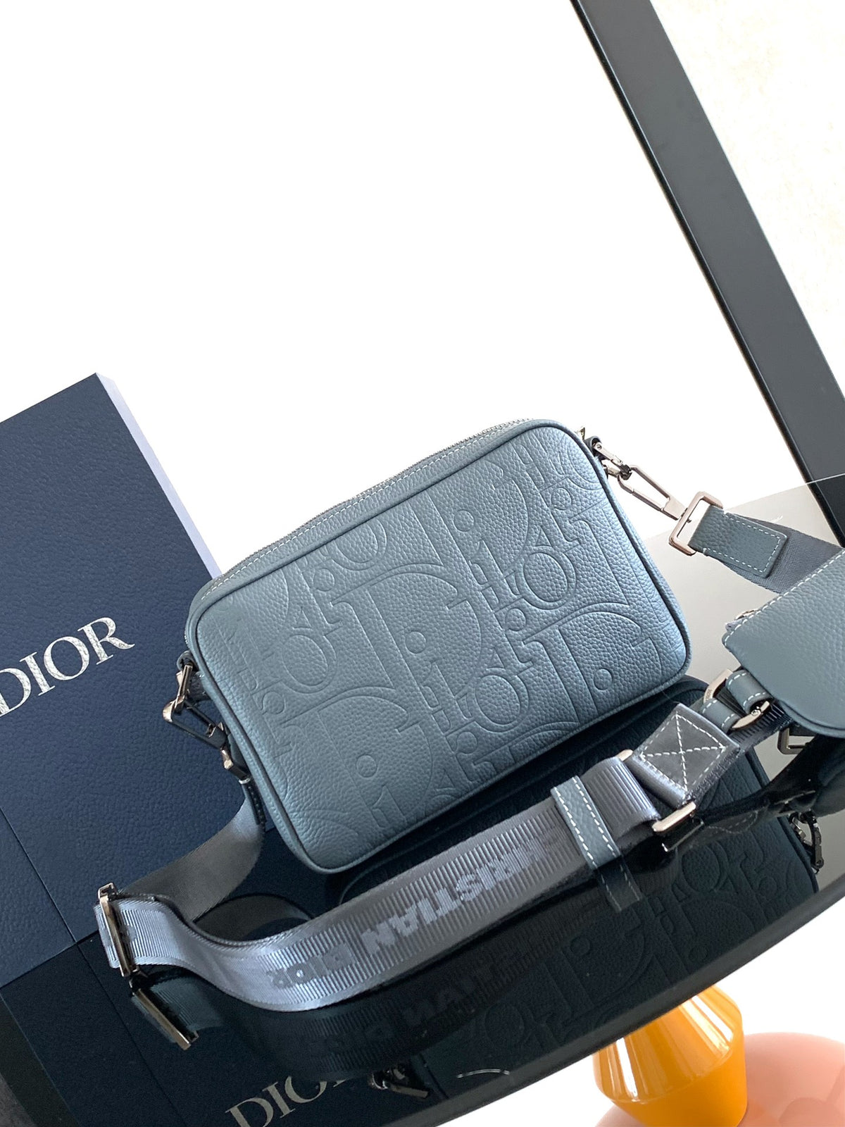 Сумка-трансформер Dior Saddle із тисненої натуральної шкіри — фото 3