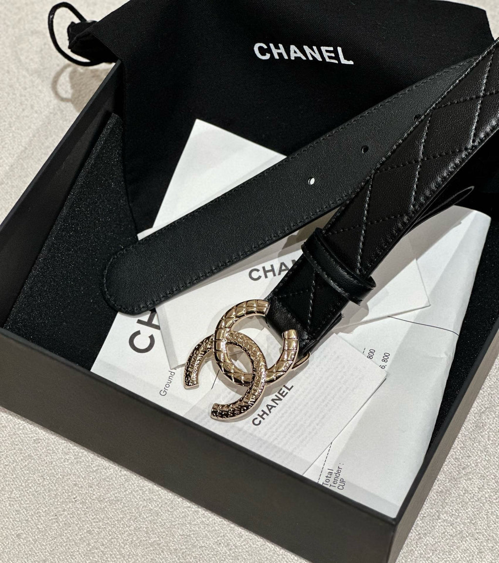 Ремінь Chanel з натуральної шкіри теляти — фото 4