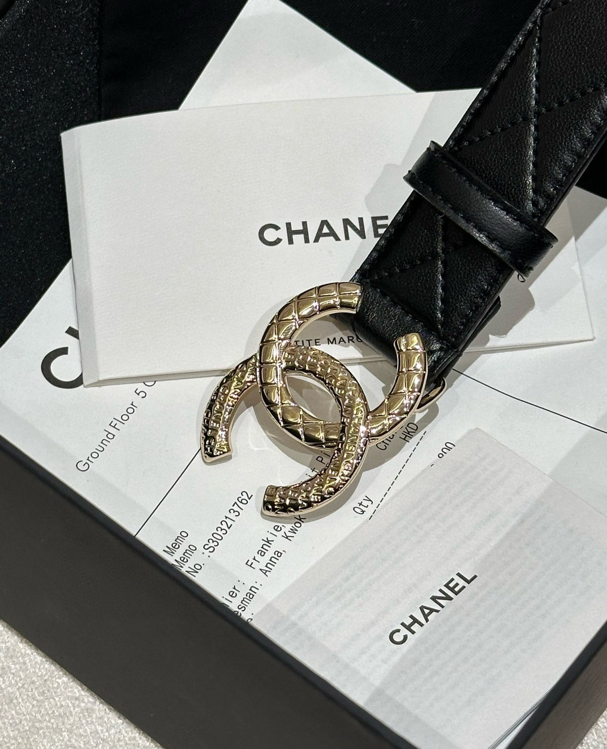 Ремінь Chanel з натуральної шкіри теляти — фото 5