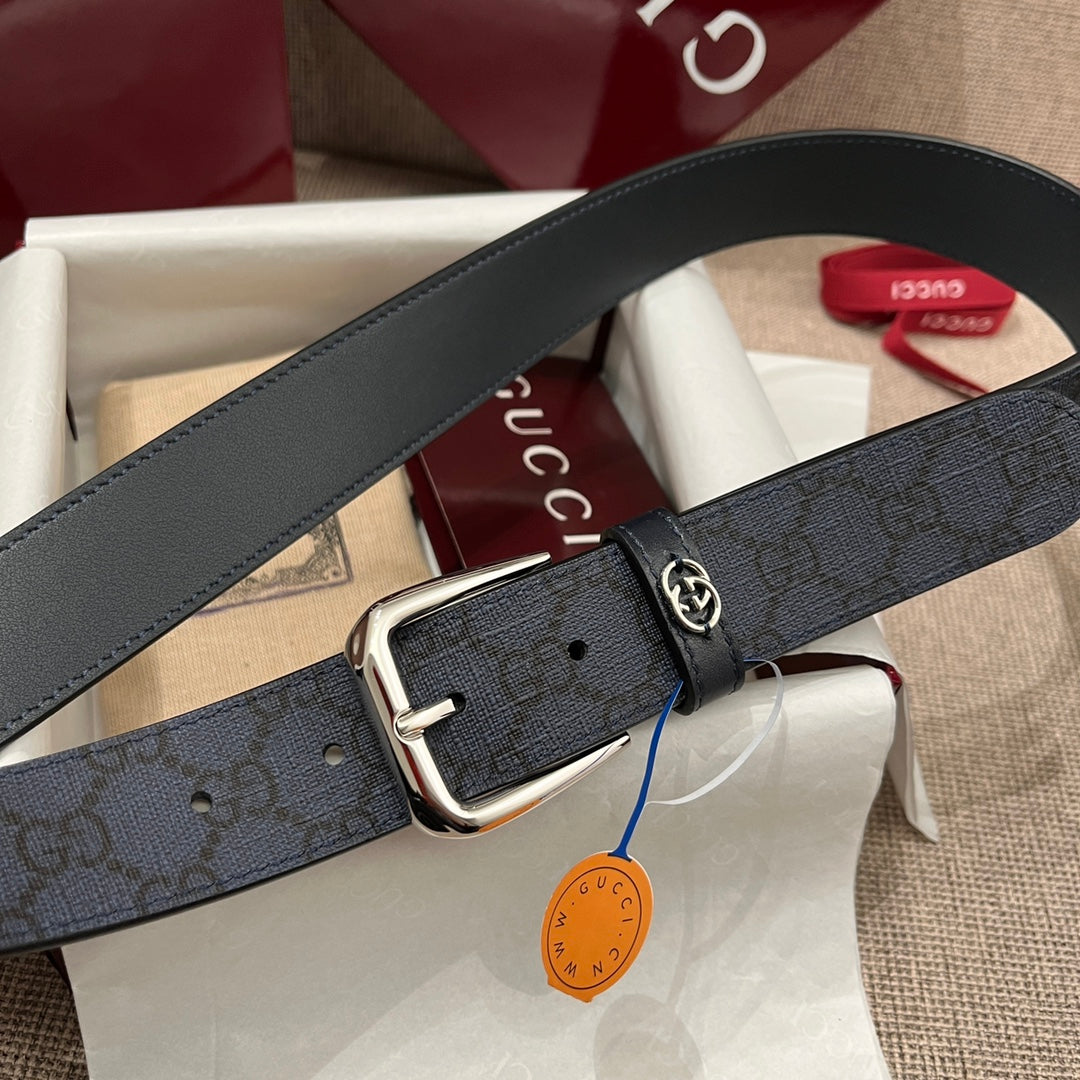 Ремінь Gucci з текстилю й натуральної шкіри — фото 2