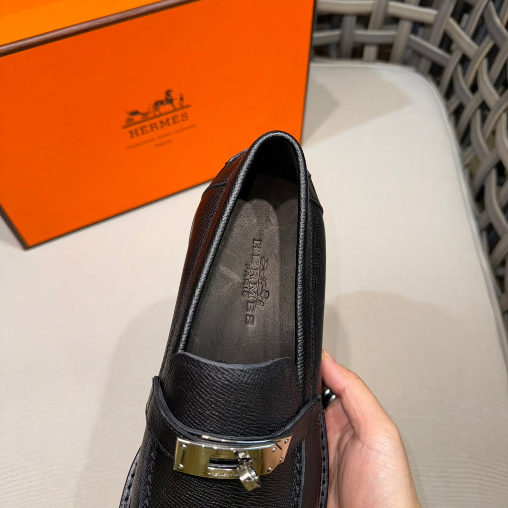 Чоловічі шкіряні туфлі Hermès золотисті