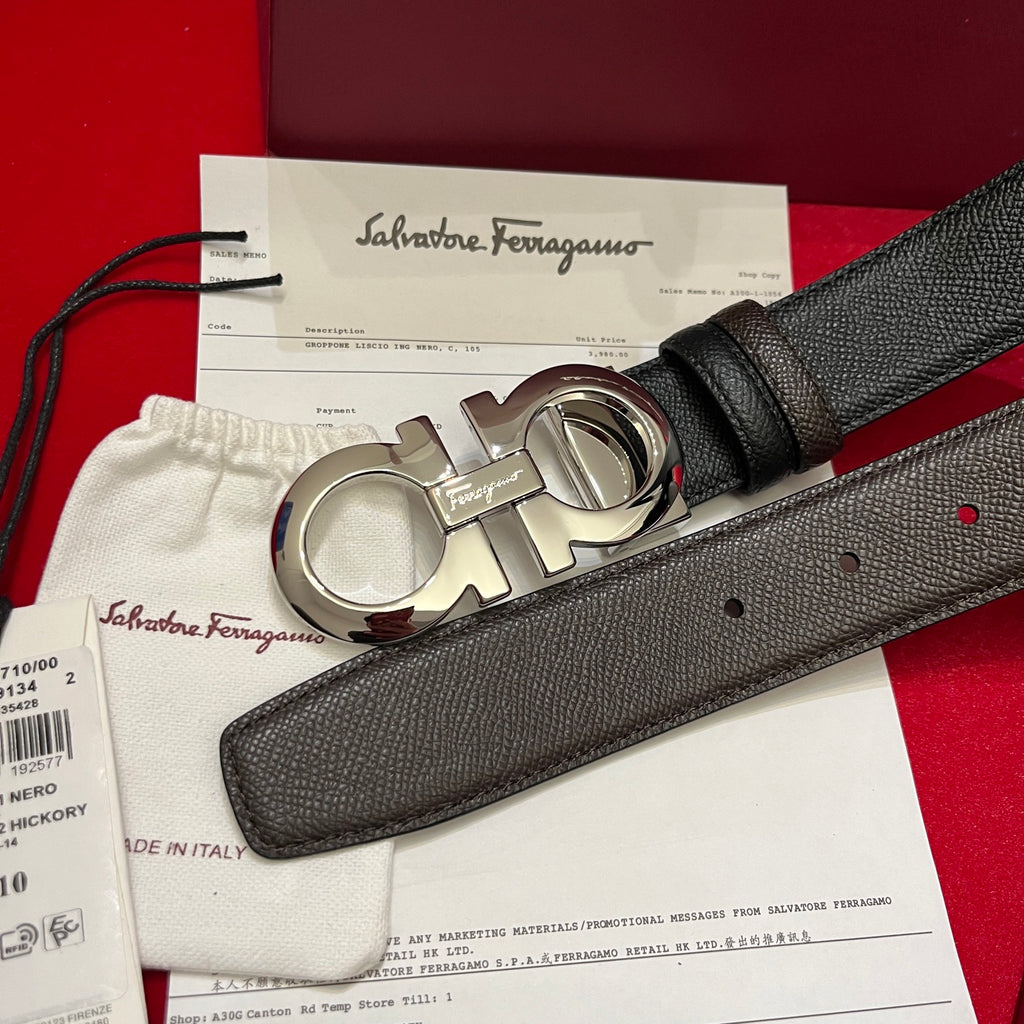 Ремінь Salvatore Ferragamo з натуральної телячої шкіри