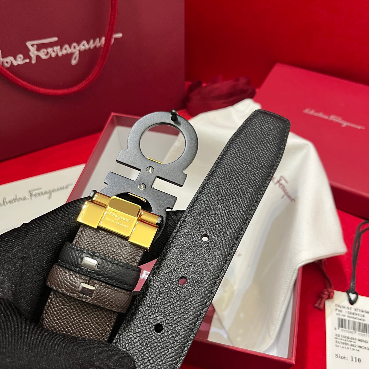 Ремінь Salvatore Ferragamo з натуральної телячої шкіри
