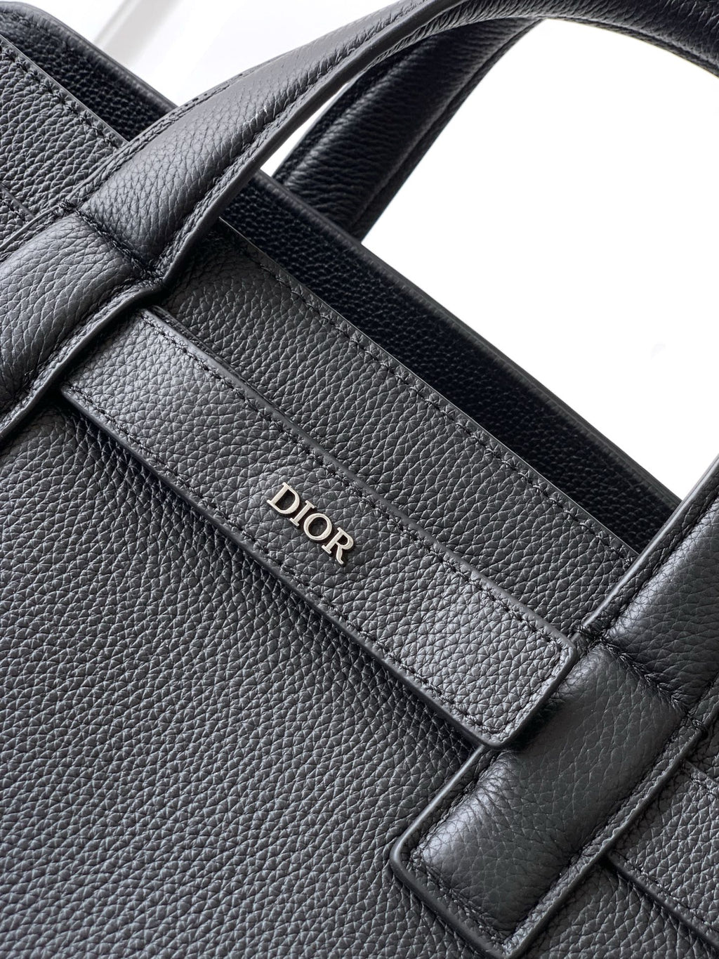 Сумка з ручками Dior Normandie з текстилю й натуральної шкіри, чорна — фото 5