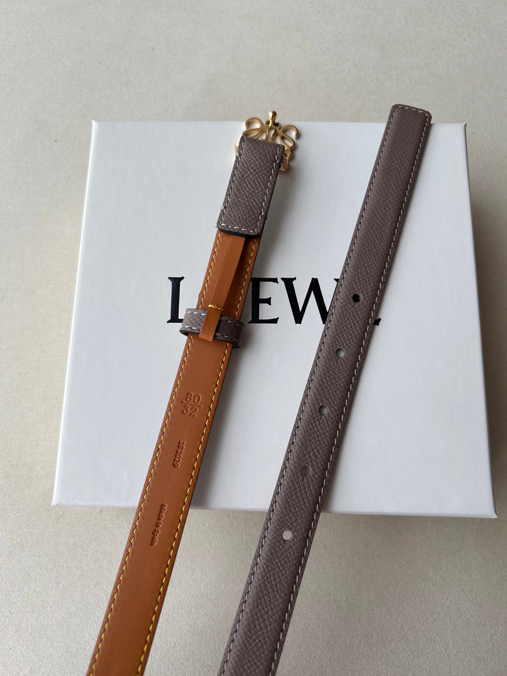 Ремінь Loewe з натуральної шкіри теляти — фото 5